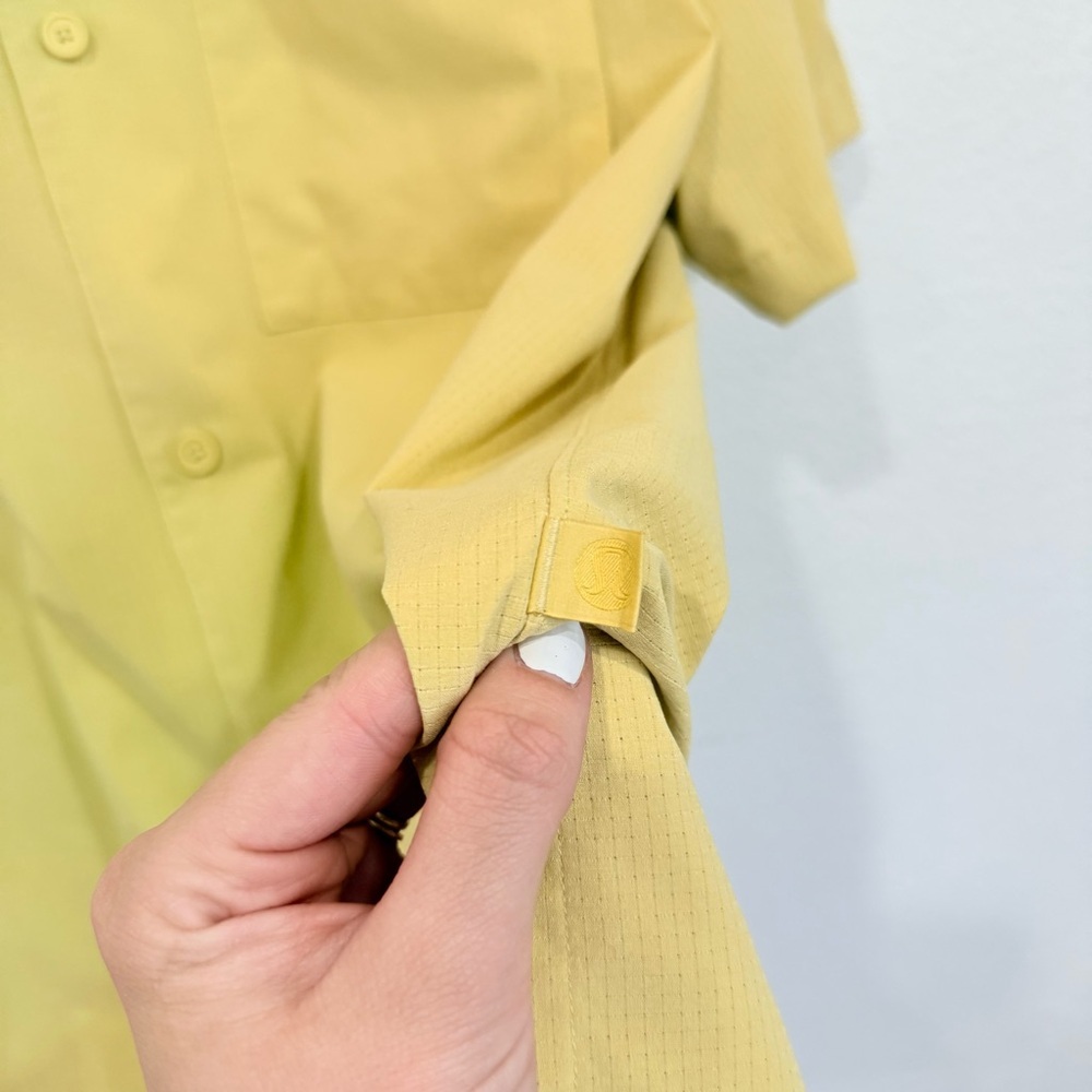 Lululemon Airing Easy Camp Collar Shirt Finch Yellow Men’s Size X-Large - Picture 6 of 8